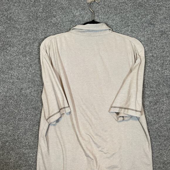 Travis Mathew Shirt Mens Large Gray Polo Shirt Stretch Short Sleeve Golf - Picture 10 of 10